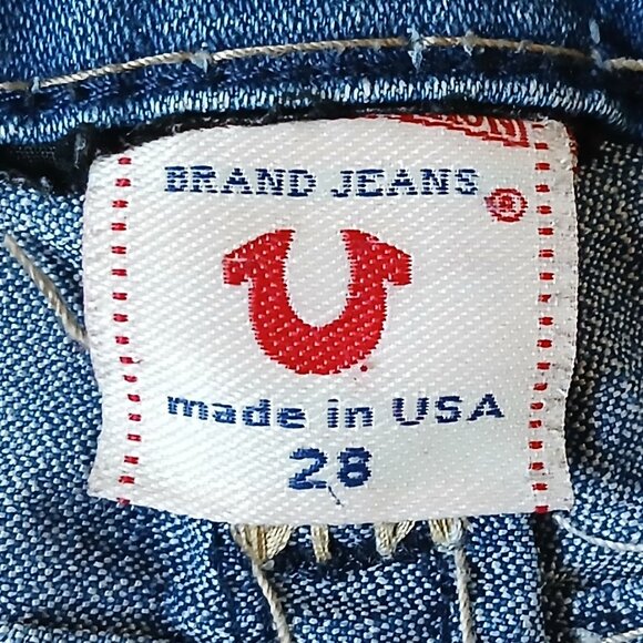 True Religion Vintage Billy Super T Straight Leg Low Rise Jean Size 28 - Picture 8 of 9